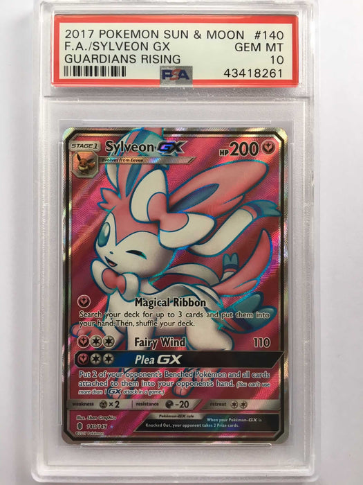 Sylveon GX 140/145 Full Art PSA 10 Gem Mint Card (Guardians Rising)