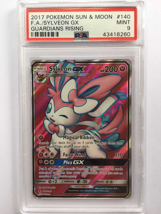 Sylveon GX 140/145 Full Art PSA 9 Mint Card (Guardians Rising)