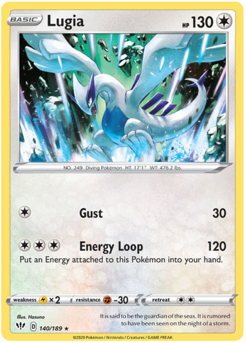 Lugia 140/189 Rare Pokemon Card (Darkness Ablaze)