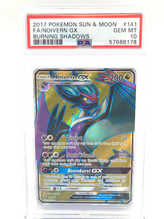 Noivern GX 141/147 PSA 10 Gem Mint Graded Pokemon Card (Sun & Moon Burning Shadows)