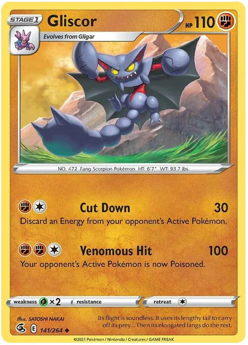 Gliscor 141/264 Uncommon Pokemon Card (SWSH Fusion Strike)