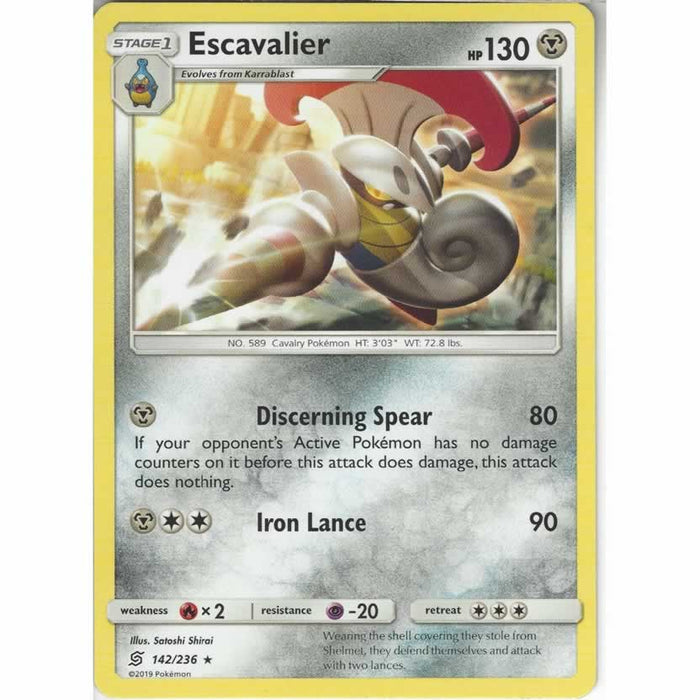 Escavalier 142/236 Rare Pokemon Card (Unified Minds)