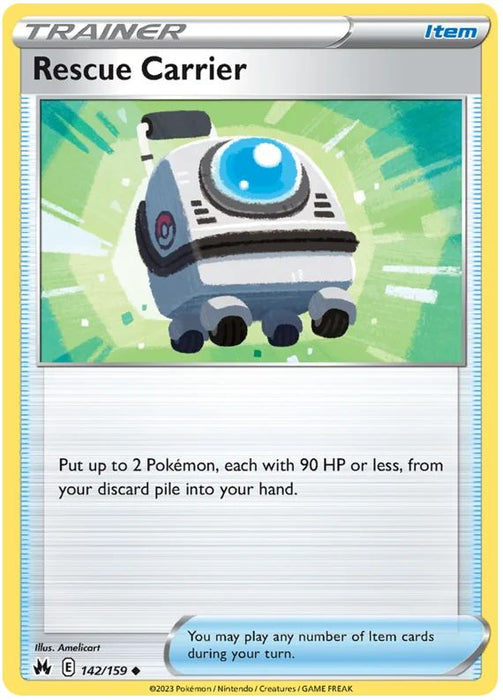 Rescue Carrier 142/159 Uncommon Pokemon Card (SWSH Crown Zenith)