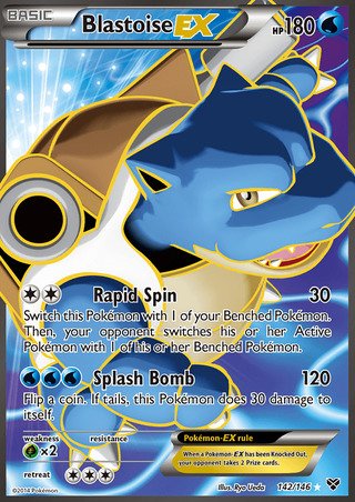 Blastoise EX 142/146 Ultra Rare Pokemon Card (XY Base Set) — Titan