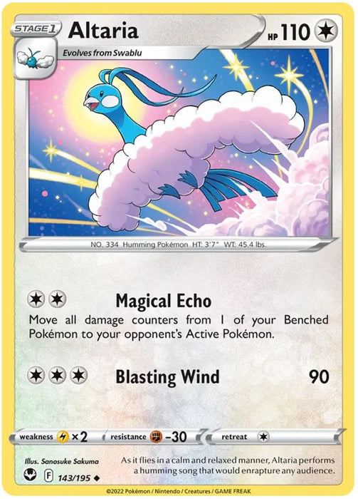 Altaria 143/195 Uncommon Pokemon Card (SWSH Silver Tempest)