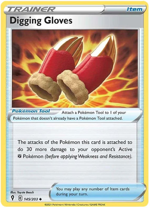 Digging Gloves 145/203 Uncommon Pokemon Card (SWSH Evolving Skies)