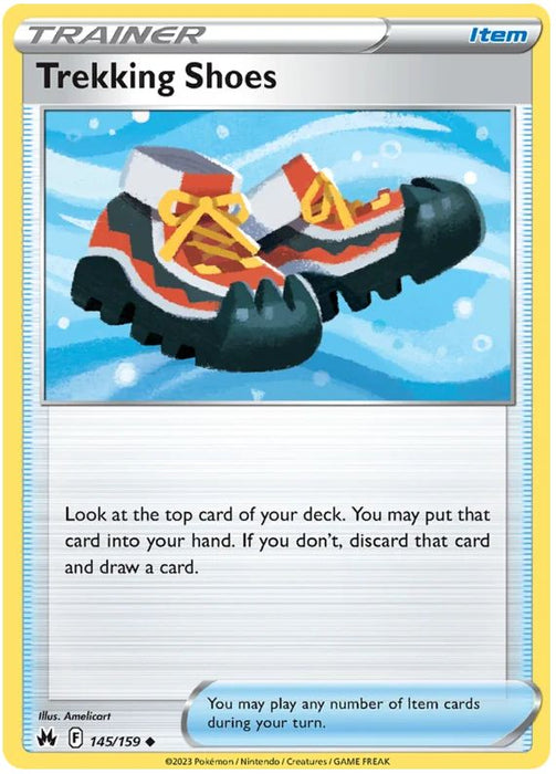 Trekking Shoes 145/159 Uncommon Reverse Holo Pokemon Card (SWSH Crown Zenith)