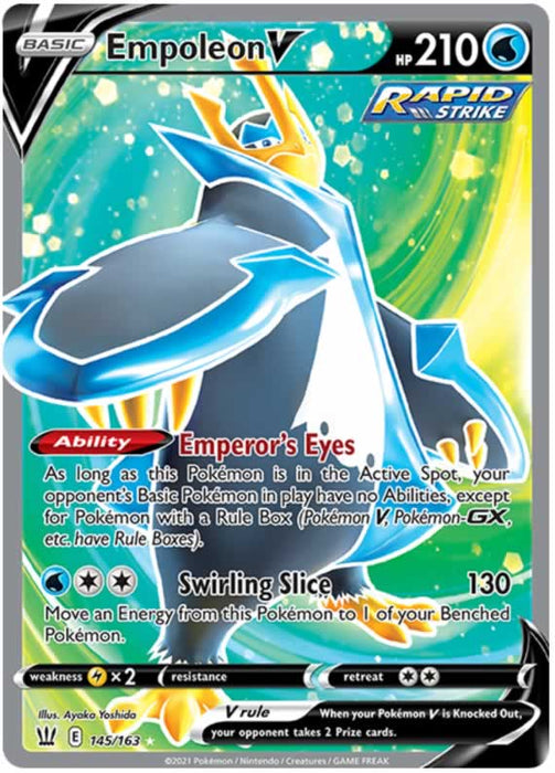 Empoleon V 145/163 Ultra Rare Pokemon Card (Battle Styles)