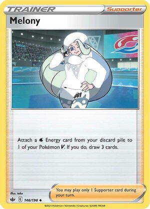 Melony 146/198 Uncommon Pokemon Card (SWSH Chilling Reign)