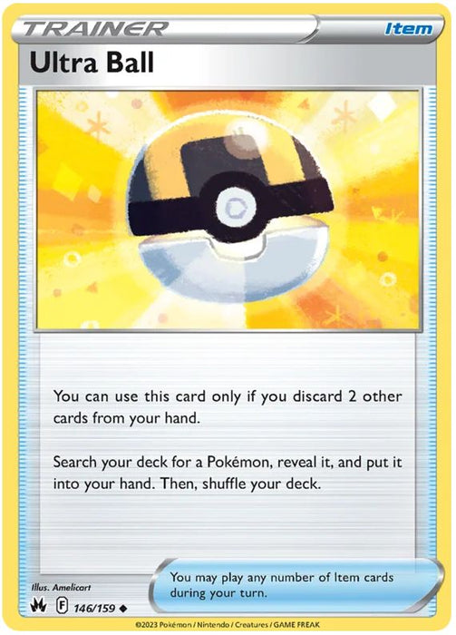 Ultra Ball 146/159 Uncommon Pokemon Card (SWSH Crown Zenith)