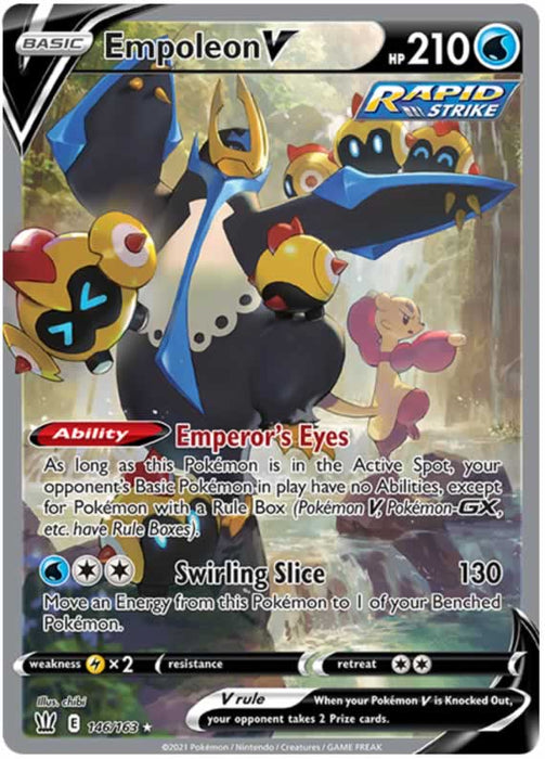 Empoleon V 146/163 Ultra Rare Pokemon Card (Battle Styles)