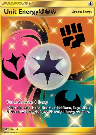 Unit Energy FDF 146/131 Gold Secret Rare Pokemon Card (Forbidden Light ...