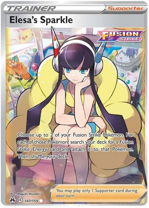 Elesa's Sparkle 147/159 Rare Ultra Pokemon Card (SWSH Crown Zenith)