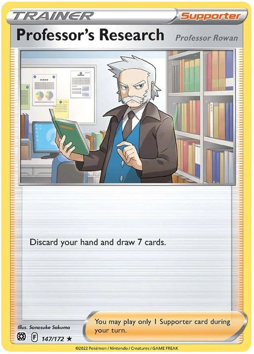 Professor's Research 147/172 Rare Holo Pokemon Card (SWSH Brilliant Stars)