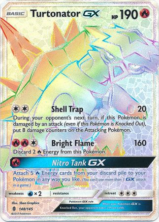 Turtonator GX 148/145 Rainbow Secret Rare Full Art