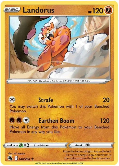 Landorus 148/264 Rare Holo Pokemon Card (SWSH Fusion Strike)