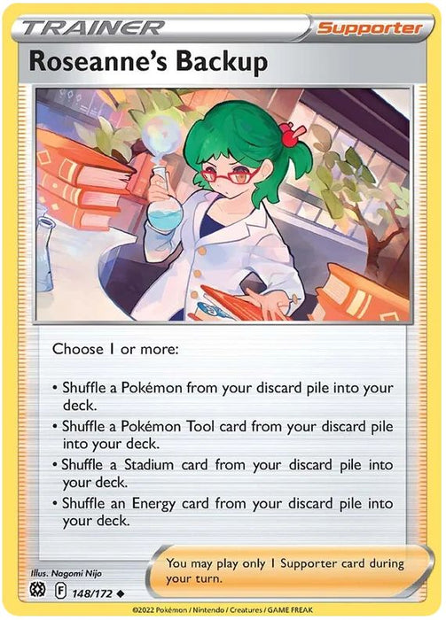 Roseanne's Backup 148/172 Uncommon Pokemon Card (SWSH Brilliant Stars)