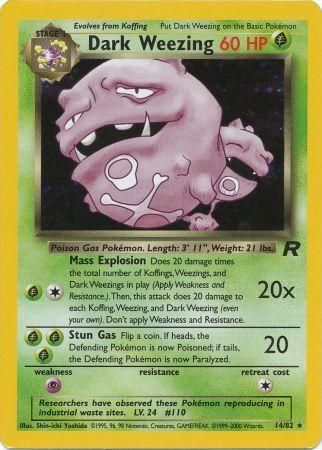 Dark Weezing 14/82 Rare Holo Pokemon Card (Team Rocket)