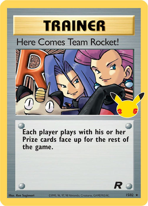 Here Comes Team Rocket! 15/82 (Team Rocket) Rare Holo Pokemon Card (Celebrations Classic Collection)