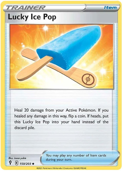 Lucky Ice Pop 150/203 Uncommon Pokemon Card (SWSH Evolving Skies)