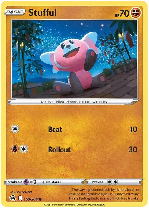 Stufful 150/264 Common Pokemon Card (SWSH Fusion Strike)