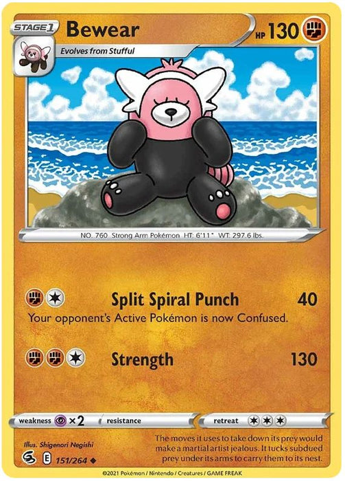 Bewear 151/264 Uncommon Pokemon Card (SWSH Fusion Strike)