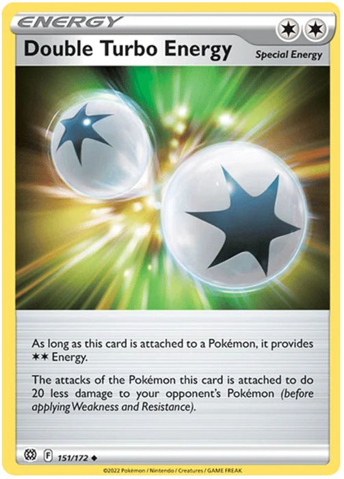 Double Turbo Energy 151/172 Uncommon Reverse Holo Pokemon Card (SWSH Brilliant Stars)