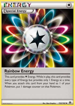 Rainbow Energy 152/162 Uncommon Pokemon Card (XY BREAKThrough)