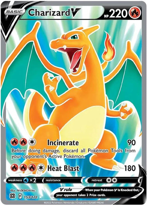 Charizard V 153/172 Ultra Rare Pokemon Card (SWSH Brilliant Stars)