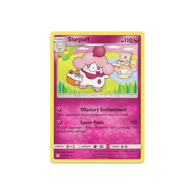 Slurpuff 154/236 Rare Pokemon Card (Cosmic Eclipse)