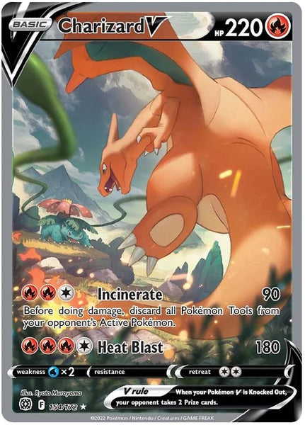 Charizard V トレーディングカード Charizard V 154/172 Ultra Rare Pokemon Card (SWSH Brilliant Stars