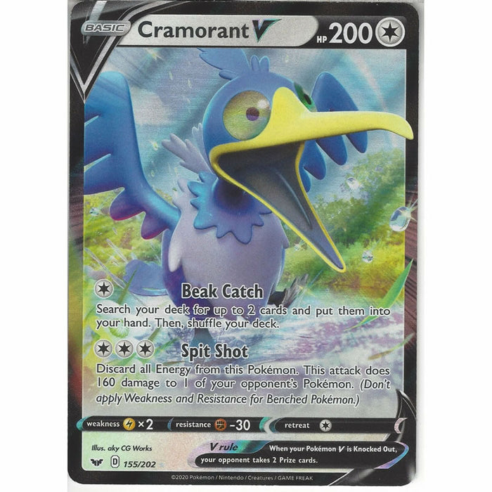 Cramorant V 155/202 Ultra Rare Pokemon Card (Sword & Shield)