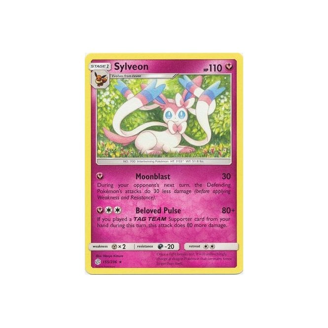 Sylveon 155/236 Rare Pokemon Card (Cosmic Eclipse)