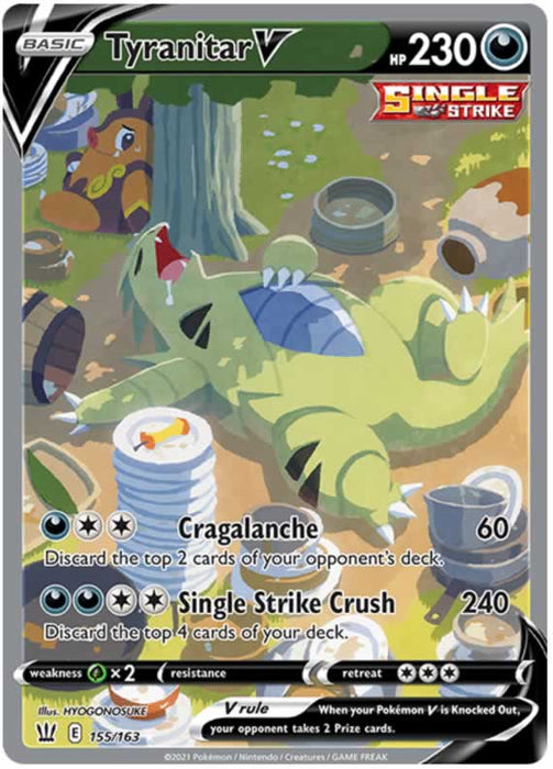 Tyranitar V 155/163 Ultra Rare Pokemon Card (Battle Styles)