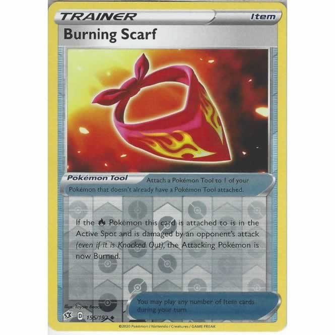 Burning Scarf 155/192 Uncommon Reverse Holo Pokemon Card (SWSH Rebel Clash)