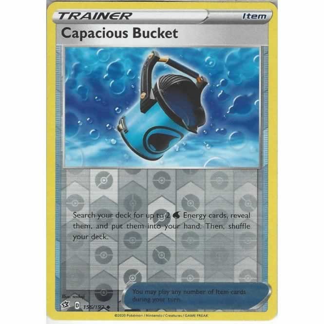 Capacious Bucket 156/192 Uncommon Reverse Holo Pokemon Card (SWSH Rebel Clash)