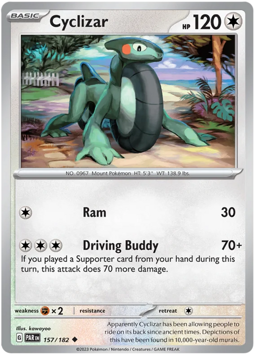 Cyclizar 157/182 Uncommon Pokemon Card (SV04 Paradox Rift)