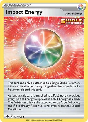 Impact Energy 157/198 Uncommon Reverse Holo Pokemon Card (SWSH Chilling Reign)