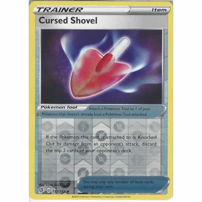 Cursed Shovel 157/192 Uncommon Reverse Holo Pokemon Card (SWSH Rebel Clash)