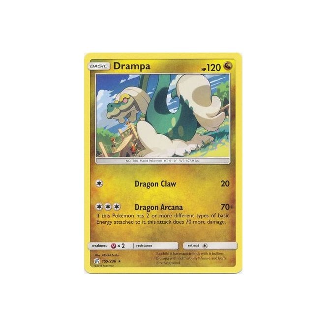 Drampa 159/236 Rare Pokemon Card (Cosmic Eclipse)