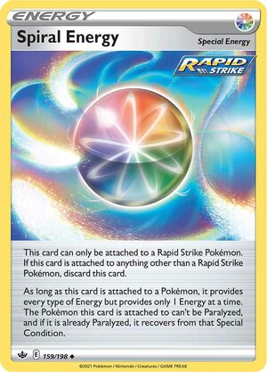 Spiral Energy 159/198 Uncommon Reverse Holo Pokemon Card (SWSH Chilling Reign)