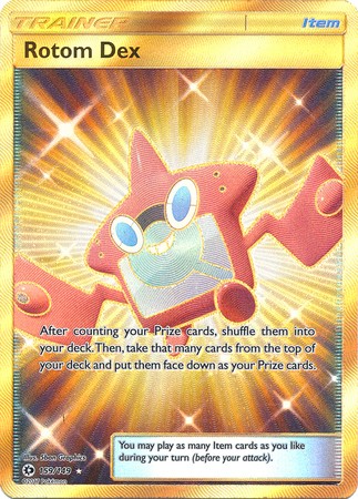 Rotom Dex 159/149 Secret Rare Pokemon Card (Sun & Moon Base Set)