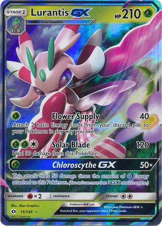 Lurantis GX 15/149 Ultra Rare Pokemon Card (Sun & Moon Base Set)