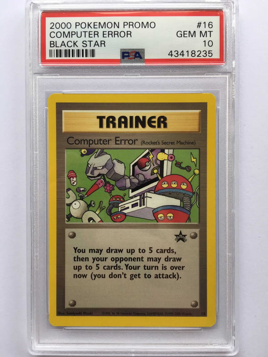 Computer Error 16 Black Star Promo Card PSA 10 Gem Mint