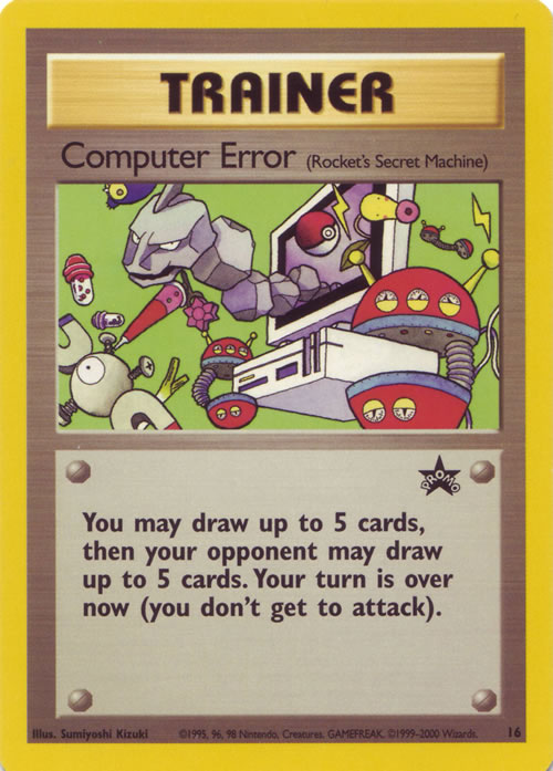 Computer Error (Rockets Secret Machine) Black Star Pokemon Promo Card 16