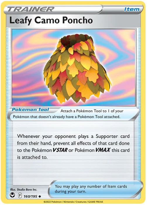 Leafy Camo Poncho 160/195 Uncommon Pokemon Card (SWSH Silver Tempest)