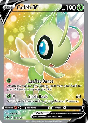 Celebi V 160/198 Ultra Rare Pokemon Card (SWSH Chilling Reign)