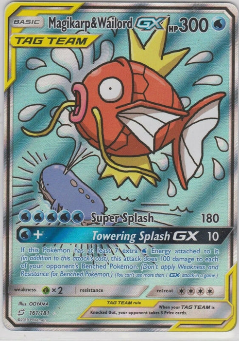 Magikarp & Wailord GX 161/181 Full Art Pokemon Card (Team Up)