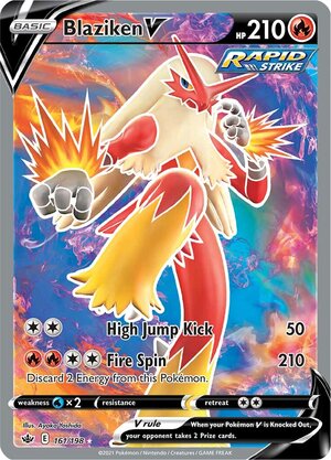 Blaziken V 161/198 Ultra Rare Pokemon Card (SWSH Chilling Reign)