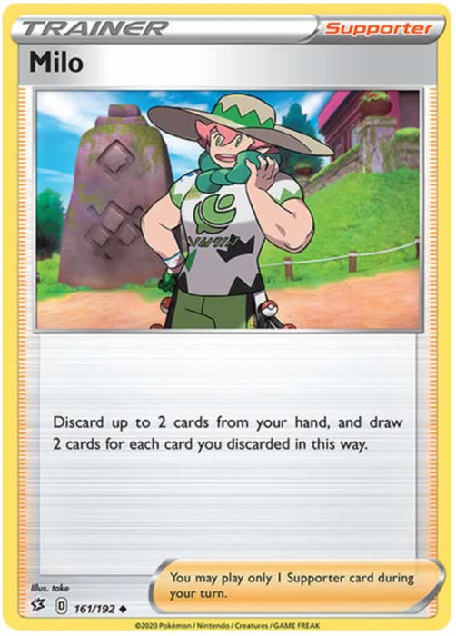 Milo 161/192 Uncommon Trainer Card (SWSH Rebel Clash)